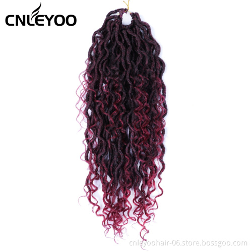 Made in China low temperature fiber soft artificial crochet braid wig human hair